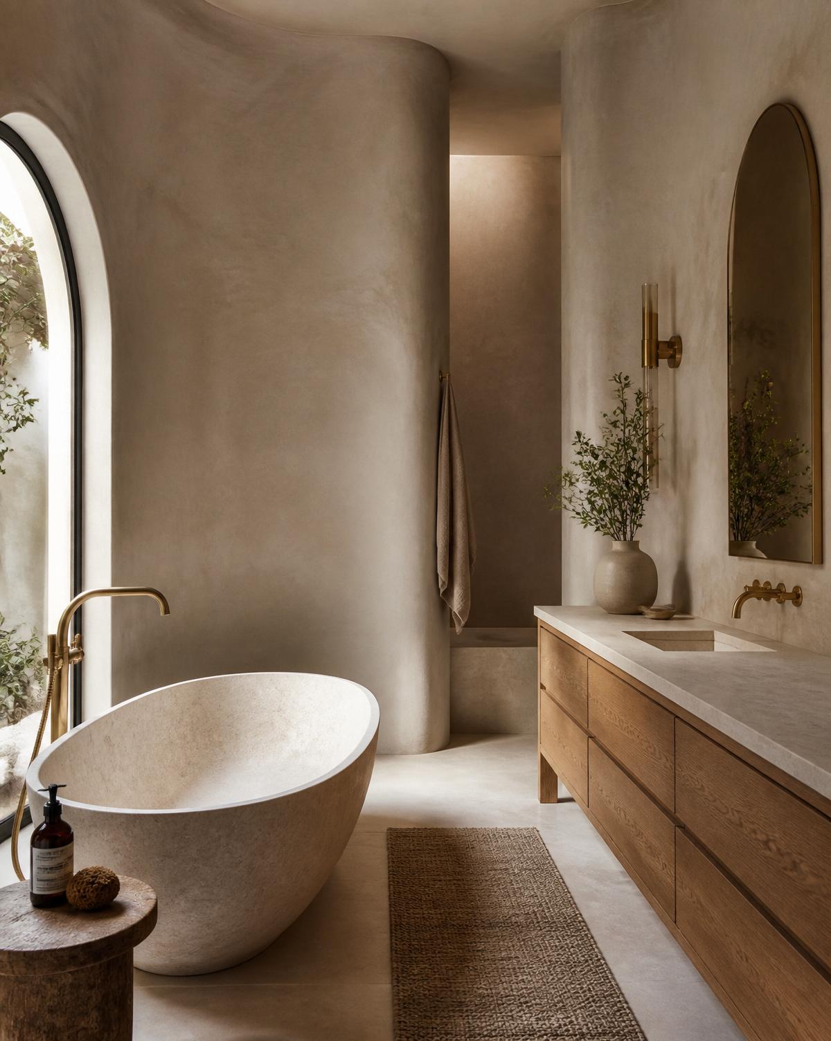 Curved Bath — Niagara Residence